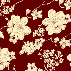Abstract Floral colour vector pattern design suitable for fashion and fabric needs