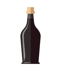 Wine bottle icon design, isolated on background