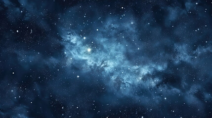 Obraz premium Blue starry sky with infinite space