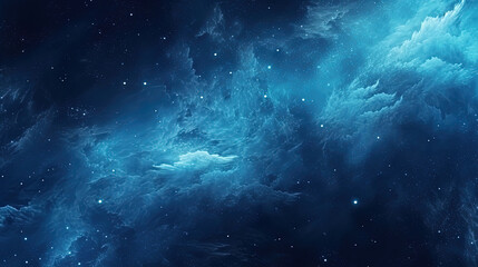 Blue starry sky with infinite space