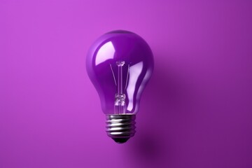 Purple Lightbulb on Purple background | Colorful Bulb on studio background wallpaper | modern smart bulb