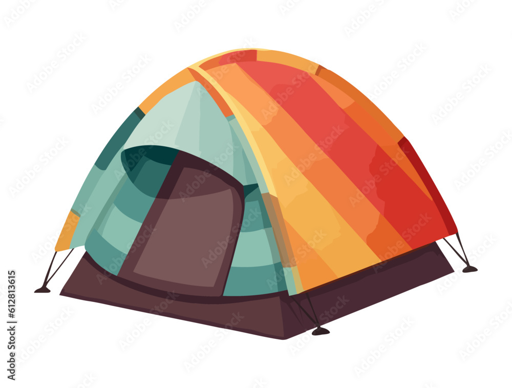 Poster Adventure in nature camping tent