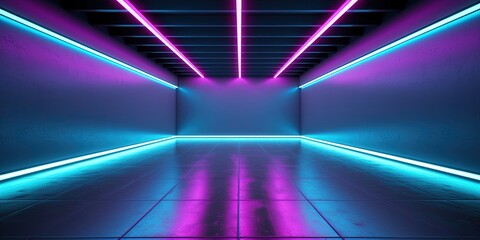 abstract futuristic geometric tunnel portal with pink blue glowing neon moving high speed wave lines and bokeh lights. Data transfer concept Fantastic wallpaper, Ai Generative