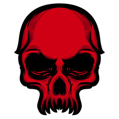 Skull illustration mascot logo art
