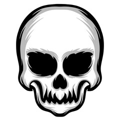 Skull illustration mascot logo art
