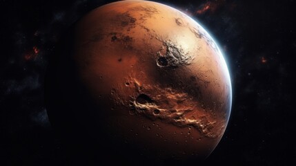 Obraz na płótnie Canvas Mars. Mars Planet. Solar System. Planets. Made With Generative AI.