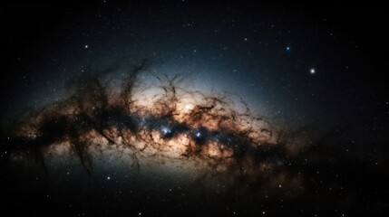 Milky Way Galaxy. Solar System. Planets. Made With Generative AI.