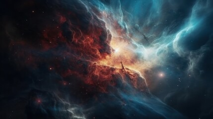 The Orion Nebula. Orion. Galaxy. Planets. Made With Generative AI.