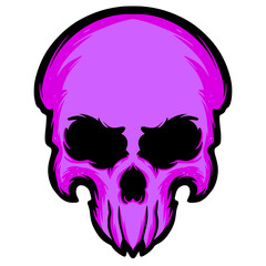 Skull illustration art mascot logo