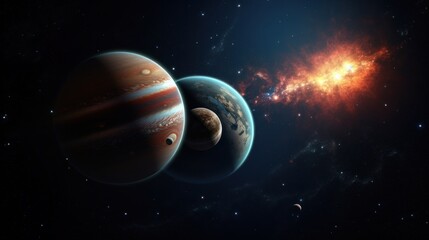 Obraz na płótnie Canvas Solar System. Planets of Solar System. Planets. Made With Generative AI.