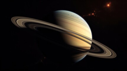 Saturn. Solar System. Planets. Made With Generative AI.