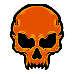 Skull illustration art mascot logo