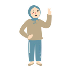 people hijab positive gestures body language