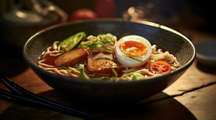 Delicious ramen food