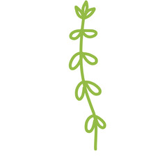 Simple plant leaves.plant doodle.