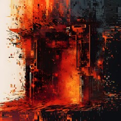 A computer engulfed in flames, reminiscent of apocalyptic catastrophe. Generative AI