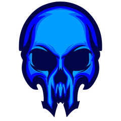 Art mascot logo skull