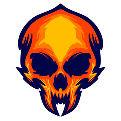 Art mascot logo skull
