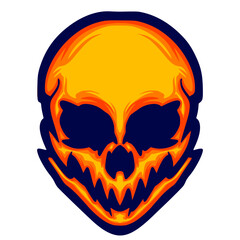 Art mascot logo skull
