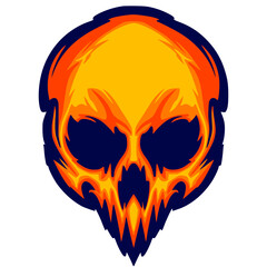 Art mascot logo skull