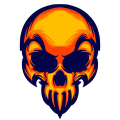 Art mascot logo skull