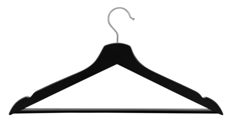 Black clothes hanger cut out