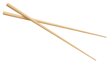 Wooden chopsticks cut out