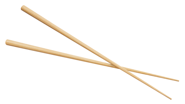 Wooden chopsticks cut out