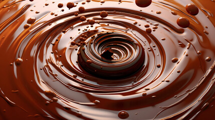 Chocolate swirl in the water