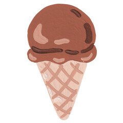 chocolate ice cream, chocolate sticker painting