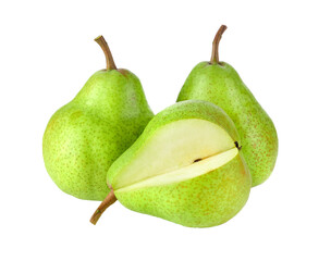 green pears isolated on transparent png