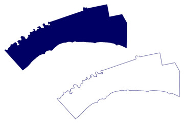 Fototapeta premium Elgin County (Canada, Ontario Province, North America) map vector illustration, scribble sketch Elgin map