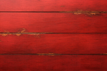 Wood Red Background Texture. Old red wood background in grunge style. Natural raw planed texture of coniferous pine. Surface of old table to shoot flat lay. Copy space. Top view.