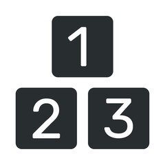 123 learning blocks flat icon for apps and websites