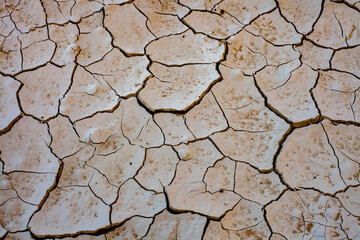 Obraz premium Dry cracked earth background. Global warming and climate change concept.