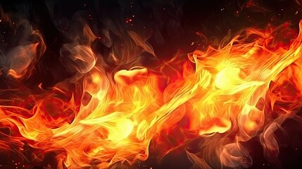 Fototapeta premium Texture of burning fire