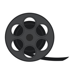 Cute cartoon style film roll icon.