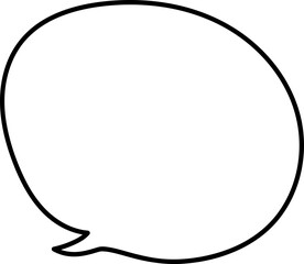 speech bubble line frame, comic label, balloon chat, think