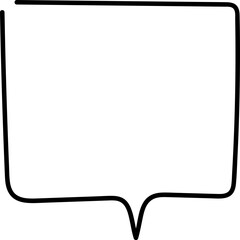 speech bubble line frame, comic label, balloon chat, think