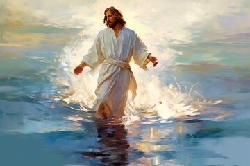 Jesus Walking on the Water, generative AI
