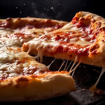 warm slice of pizza, runny cheese, pleasure