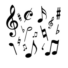 music notes set