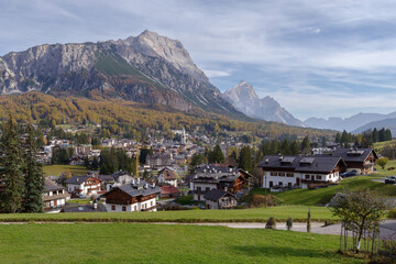 Fototapeta na wymiar Cortina D'Ampezzo, Dolomites, Northern Italy
