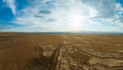Aerial view of the Mojave desert