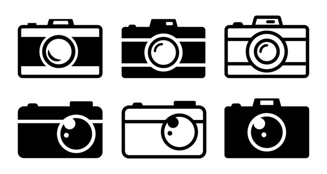 Set of photo camera icons.Camera icons.Vector