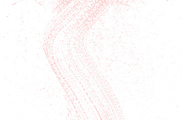 Grunge texture. Distress pink rough trace. Favorab