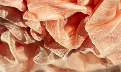 texture, background, pattern, collection, wrinkled silk fabric champagne (pale fawn). 3D pleated,...