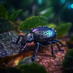Black beetle. Generative AI.