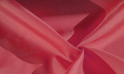 Silk fabric, ruby ​​red. The photo is intended for, interior, imitation of fashion designer, marketing, architecture, sketch layout, entourage