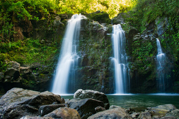 Upper Waikini Falls, Hana, Maui, Hawaii with no people